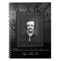 Edgar Allen Poe Quote Creepy Forest Black/Grey