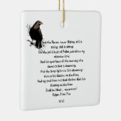 Edgar Allen Poe Quote Waterverf Raven Bird Keramisch Ornament (Rechts)