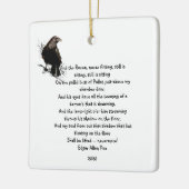 Edgar Allen Poe Quote Waterverf Raven Bird Keramisch Ornament (Links)