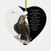 Edgar Allen Poe Quote Waterverf Raven Bird Keramisch Ornament (Voorkant)