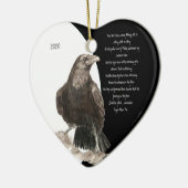 Edgar Allen Poe Quote Waterverf Raven Bird Keramisch Ornament (Links)