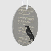 Edgar Allen Poe Raven Acrylornament Ornament (voorkant)
