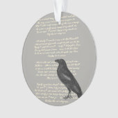 Edgar Allen Poe Raven Acrylornament Ornament (voorkant)