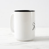 Edgar Allen Poe Raven Nevermore Halloween Tweekleurige Koffiemok (Voorkant links)