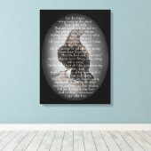 Edgar Allen Poe Raven Poem, Nevermore Quote Canvas Afdruk (Insitu (Houten vloer))