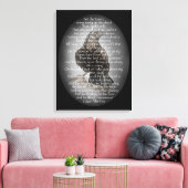 Edgar Allen Poe Raven Poem, Nevermore Quote Canvas Afdruk (Insitu (Woonkamer))