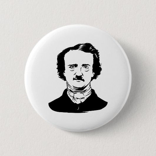Edgar Allen Poe Raven Ronde Button 5,7 Cm (Voorkant)