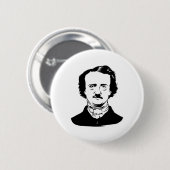 Edgar Allen Poe Raven Ronde Button 5,7 Cm (Voorkant /achterkant)