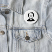 Edgar Allen Poe Raven Ronde Button 5,7 Cm (In situ)
