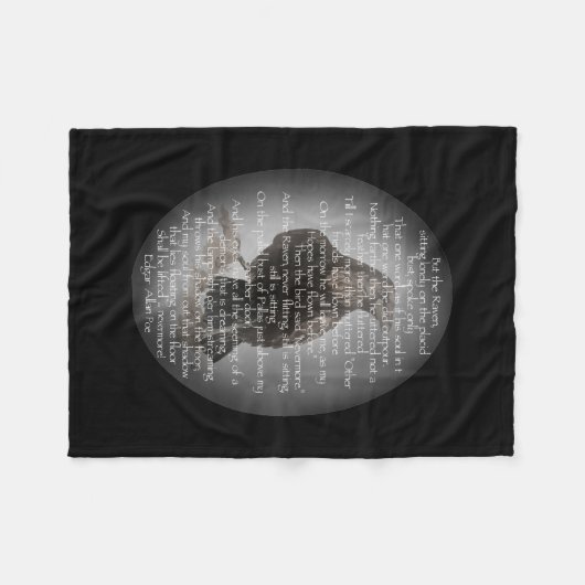 Edgar Allen Poe The Raven Poem Fleece Deken (Voorkant (Horizontaal))