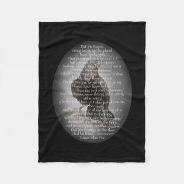 Edgar Allen Poe The Raven Poem Fleece Deken