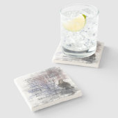 Edgar Allen Poe "The Raven" ravenvogel Halloween Stenen Onderzetter (Zijkant)