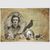 Edgar Allen Poe Victoriaans Halloween Collage Tissuepapier (Voorkant)