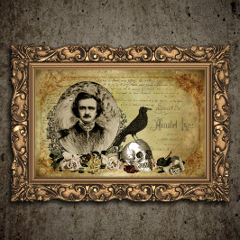Edgar Allen Poe Victoriaans Halloween Collage Tissuepapier