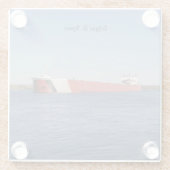 Edgar B. Speer glass onderzetter Glazen Onderzetter (Achterkant)