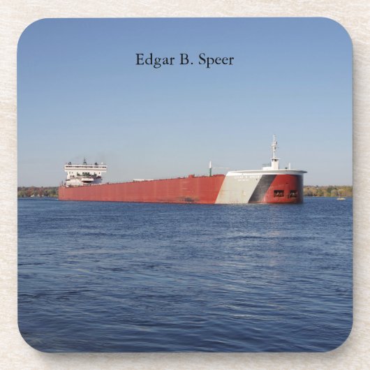 Edgar B. Speer plastic onderzetter (Voorkant)