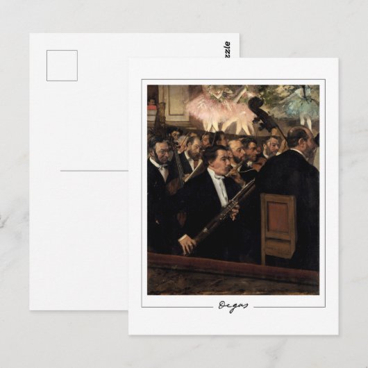 Edgar Degas #12 - Kunstmatig Briefkaart (Voorkant / Achterkant)