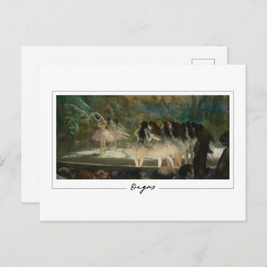 Edgar Degas #21-2 - Kunstmatig Briefkaart (Voorkant / Achterkant)