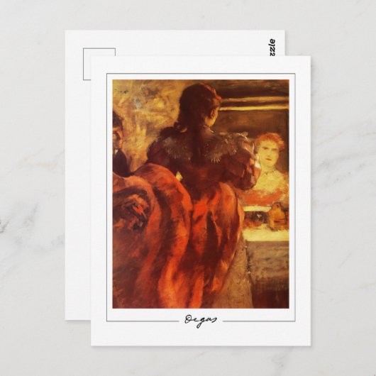 Edgar Degas #399-2 - Kunstmatig Briefkaart (Voorkant / Achterkant)