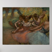 Edgar Degas - 4 Ballerinas op Dancer 1885-90 Poster (Voorkant)