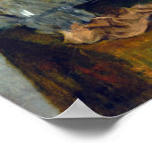 Edgar Degas a Woman Zitten naast een Vaas van Bloe Poster (Hoek)