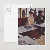Edgar Degas - Absinthe 1876 man Woman Cafe oil Briefkaart (Voorkant / Achterkant)