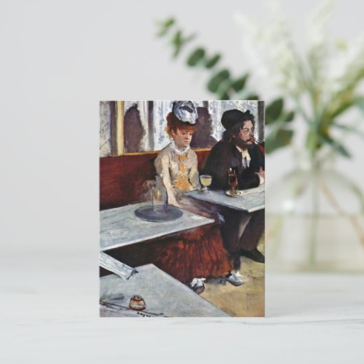 Edgar Degas - Absinthe Briefkaart (Staand voorkant)