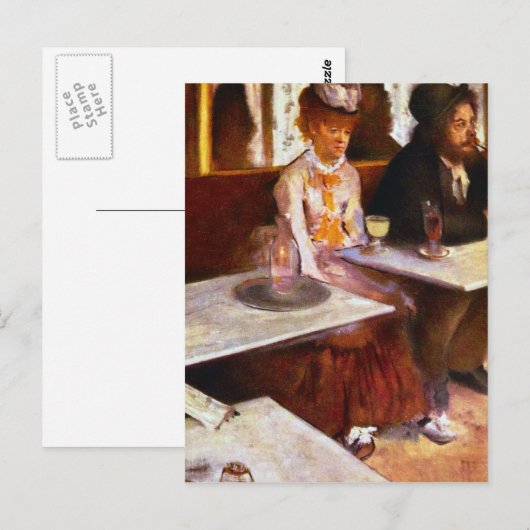 Edgar Degas - Absinthe Drinkers Briefkaart (Voorkant / Achterkant)