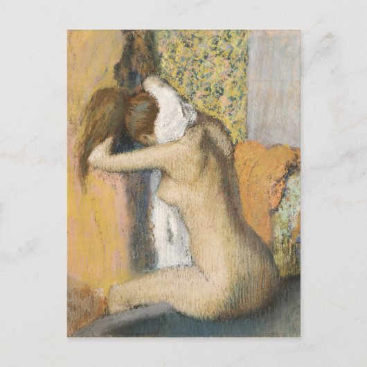 Edgar Degas After the Bath, Woman Drying Neck Briefkaart (Voorkant)