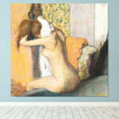 Edgar Degas After the Bath, Woman Drying Neck Canvas Afdruk (Insitu (Houten vloer))
