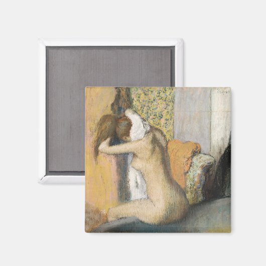 Edgar Degas After the Bath, Woman Drying Neck Magneet (Voorkant / Achterkant)