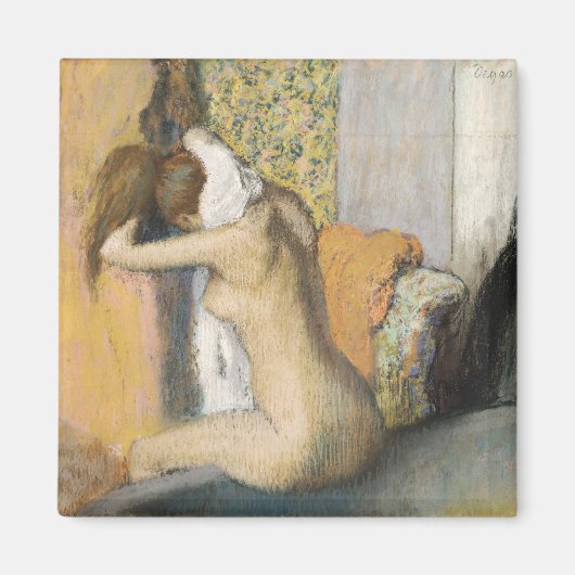 Edgar Degas After the Bath, Woman Drying Neck Magneet (Voorkant)