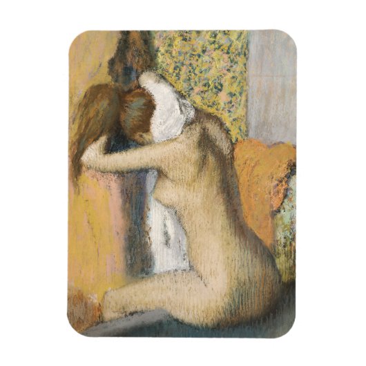 Edgar Degas After the Bath, Woman Drying Neck Magneet (Verticaal)