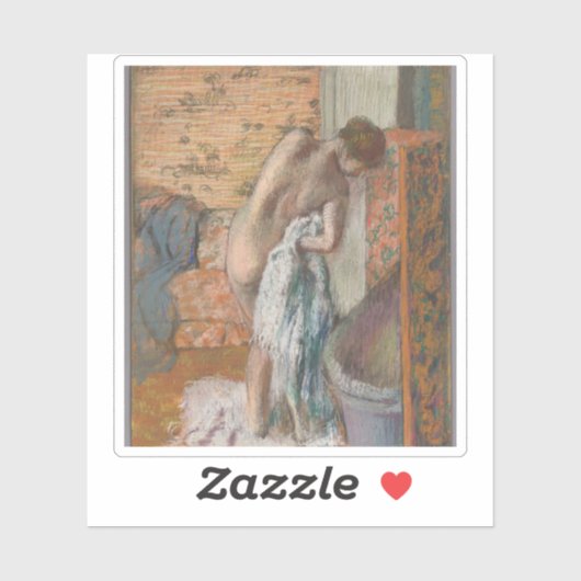 Edgar Degas - Après le bain (Vrouwenassistent) Sticker (Vel)