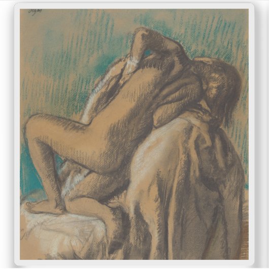 Edgar Degas - Au repos après le bain Sticker (Voorkant)