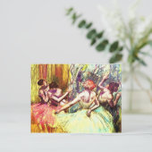 Edgar Degas Ballerina Fine Art Briefkaart (Staand voorkant)