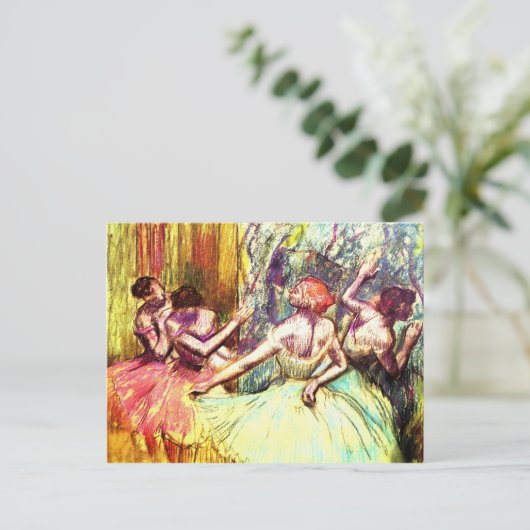 Edgar Degas Ballerina Fine Art Briefkaart (Staand voorkant)
