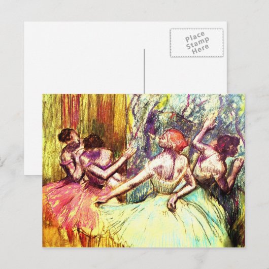 Edgar Degas Ballerina Fine Art Briefkaart (Voorkant / Achterkant)