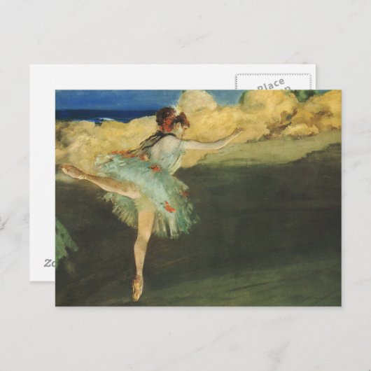 Edgar Degas Ballerina Fine Art Briefkaart (Voorkant / Achterkant)