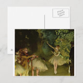Edgar Degas - Ballet 1875 Dancer Dance meiden tutu Briefkaart (Voorkant / Achterkant)
