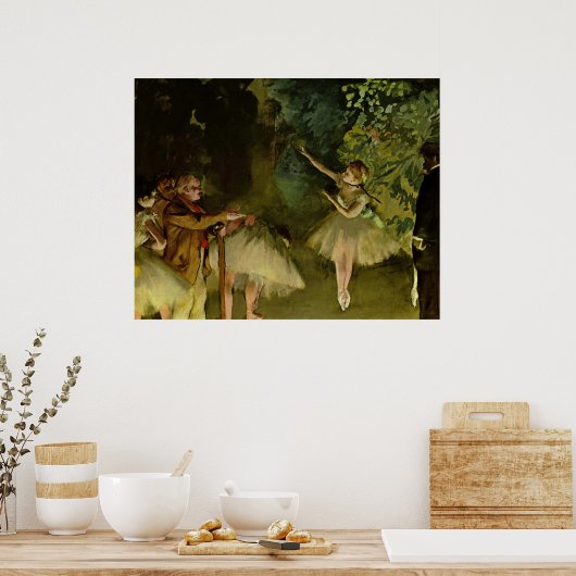 Edgar Degas - Ballet 1875 Dancer Dance meiden tutu Poster (Keuken)