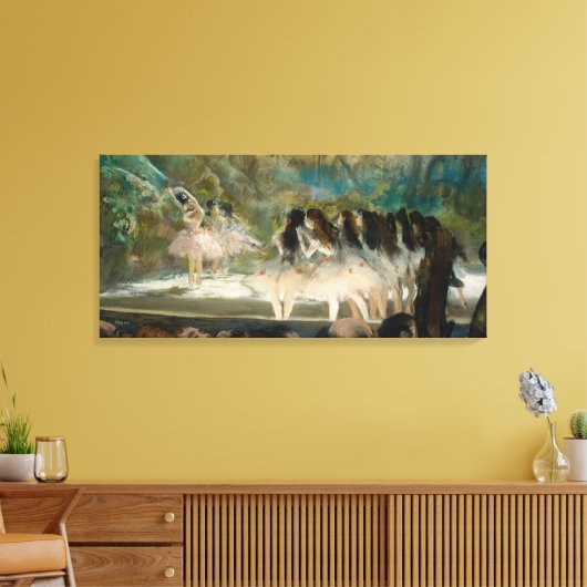 Edgar Degas - Ballet aan de Parijse opera Canvas Afdruk (Insitu (Woonkamer))