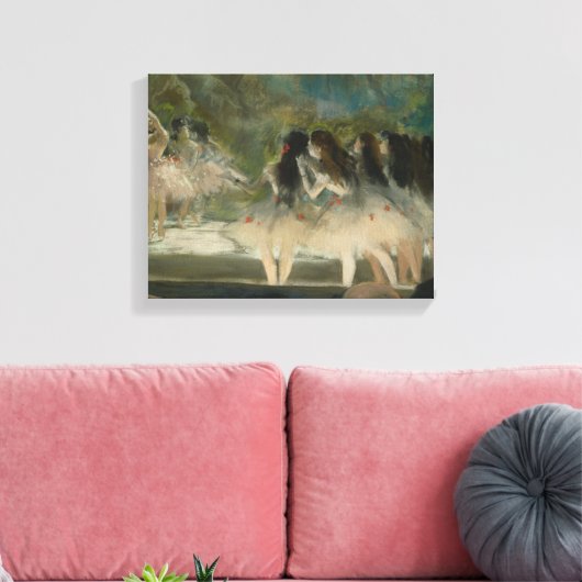 Edgar Degas - Ballet aan de Parijse opera Canvas Afdruk (Insitu (Woonkamer))