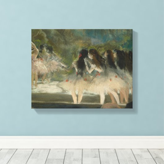 Edgar Degas - Ballet aan de Parijse opera Canvas Afdruk (Insitu (Houten vloer))