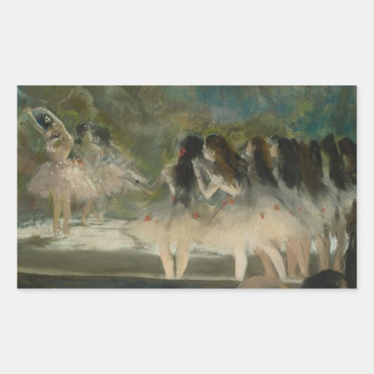 Edgar Degas - Ballet aan de Parijse opera Rechthoekige Sticker (Voorkant)