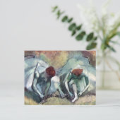 Edgar Degas - Ballet Dancers Tying Shoes Briefkaart (Staand voorkant)