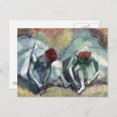 Edgar Degas - Ballet Dancers Tying Shoes Briefkaart (Voorkant / Achterkant)