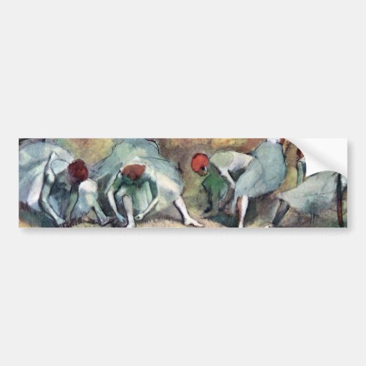 Edgar Degas - Ballet Dancers Tying Shoes Bumpersticker (Voorkant)