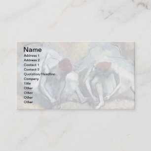 Edgar Degas - Ballet Dancers Tying Shoes Visitekaartje