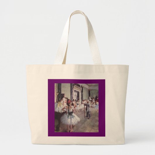 Edgar Degas Ballet Lesson Grote Tote Bag (Voorkant)